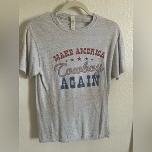 Make America Cowboy Again vintage western tee shirt